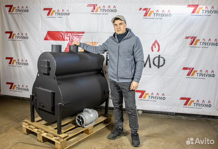 Печь для гаража, теплиц, цеха, производства склада