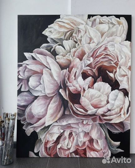 Картина маслом на холсте цветы