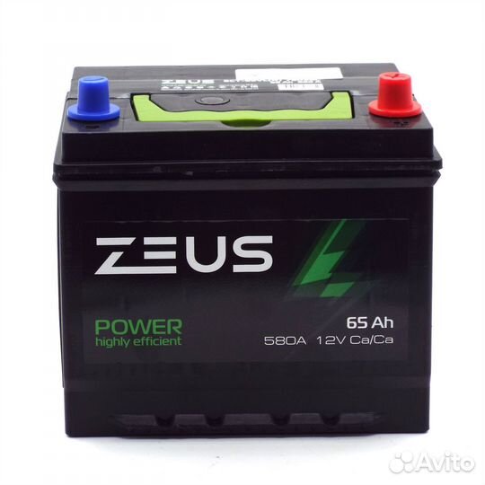 Аккумулятор zeus power 65 Ач о.п Kia Rio