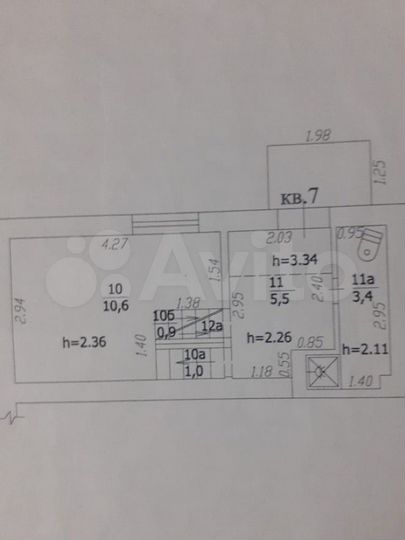 2-к. квартира, 32,3 м², 1/2 эт.