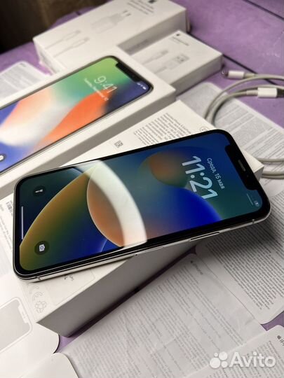 iPhone X, 256 Silver sim+esim