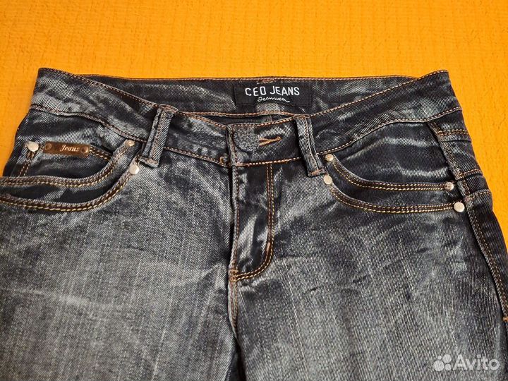 Джинсы серые скинни низкая посадка р.28