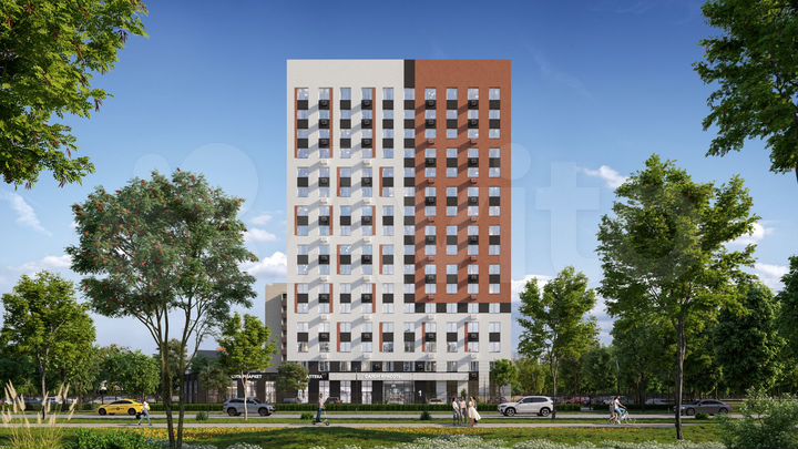 3-к. квартира, 67,8 м², 13/16 эт.