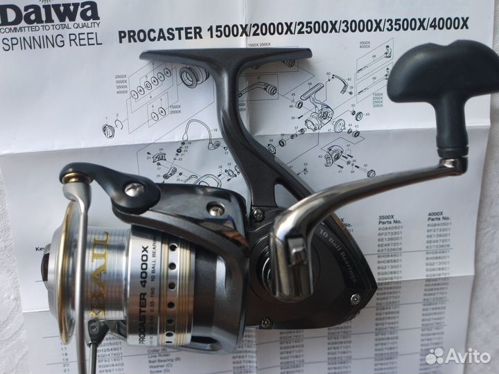 Daiwa Procaster X, мощные новые катушки, 2 шпули