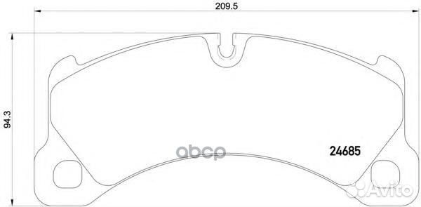 Колодки тормозные дисковые передн. porsche caye