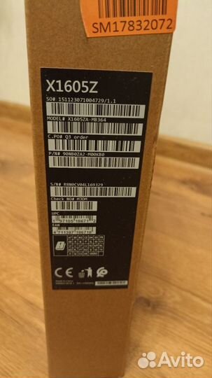 Ноутбук Asus X1605ZA-MB364 новый серебро