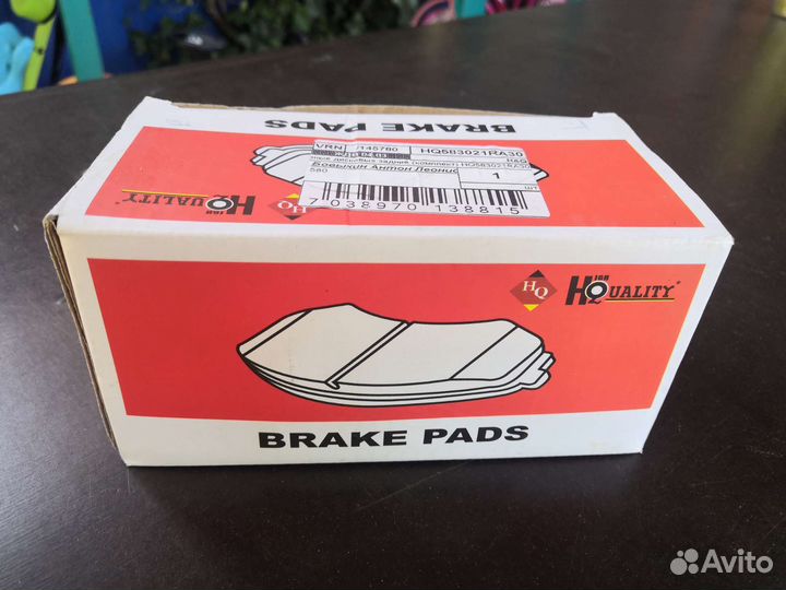 Тормозные колодки HQ на hyundai solaris 2011-2014
