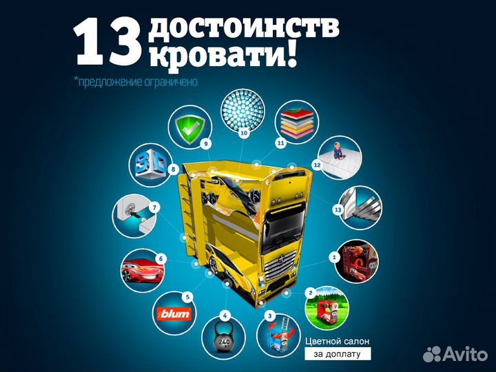 Двухъярусная детская кровать для мальчика с бортик