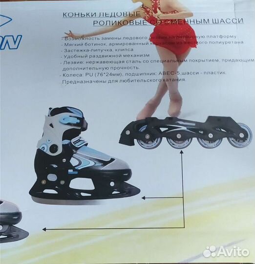Коньки плюс роликовые коньки