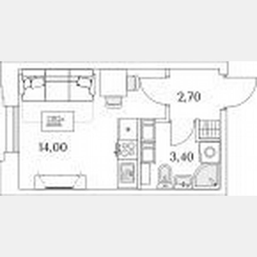 Квартира-студия, 62,1 м², 10/13 эт.