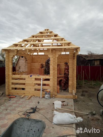 Дома, бани, беседки из профилированного бруса