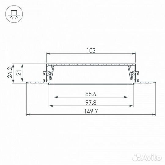 Профиль встраиваемый Arlight SL-linia 034987