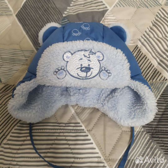 Зимняя шапочка для мальчика зима р-р 44