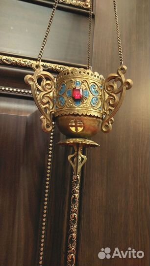 Старинная лампада подвесная