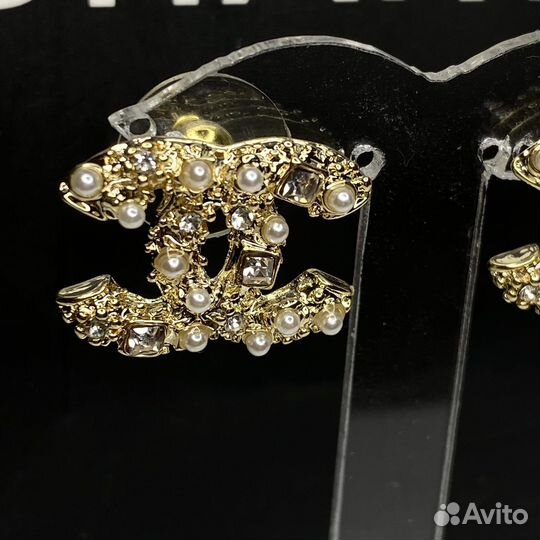 Серьги chanel lux