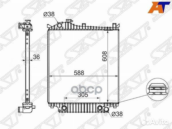 Радиатор Ford Explorer 01-05 FD0007-09 Sat