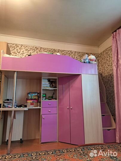 Кровать-чердак 3-16лет+матрас в подарок