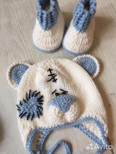 Набор (шапка + пинетки) Новые