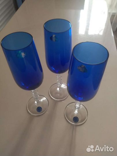 Бокалы кобальт