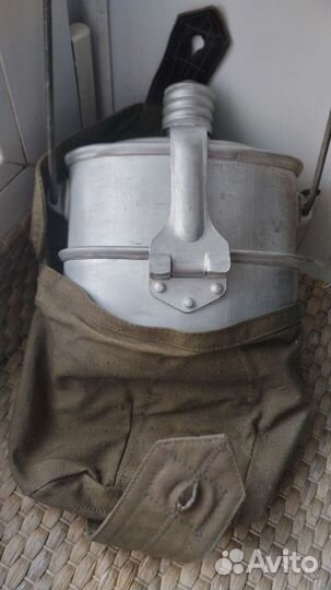 Котелок армейский с фляжкой бронь