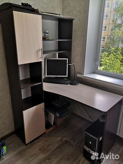 Компьютерный стол угловой,цвет Венге-дуб