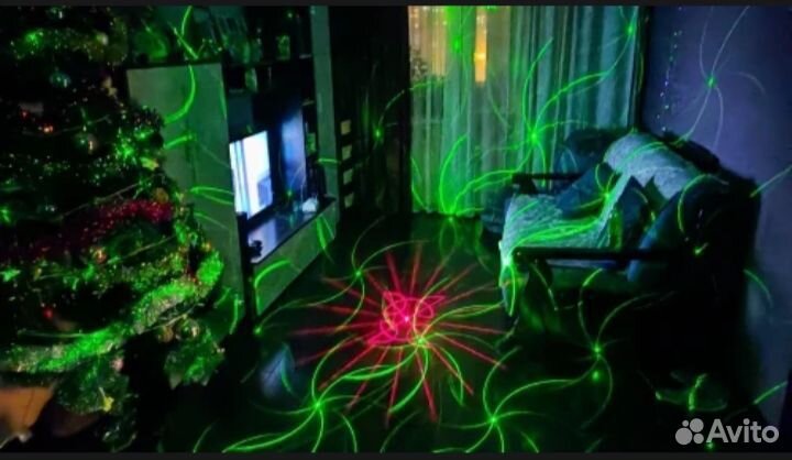 Лазерный проектор Aurora. Цветомузыка
