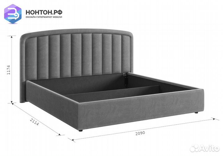 Кровать Сиена 2 1.8 м какао