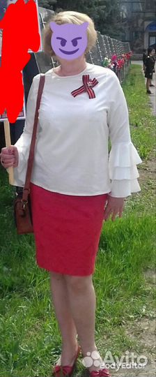 Блузка белая 54