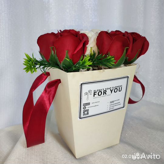 Букет из мыльных роз