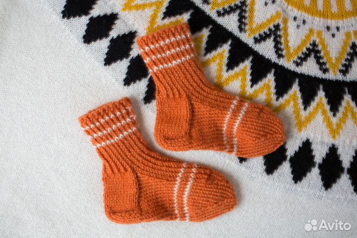 Шерстяные носки ручной работы детские