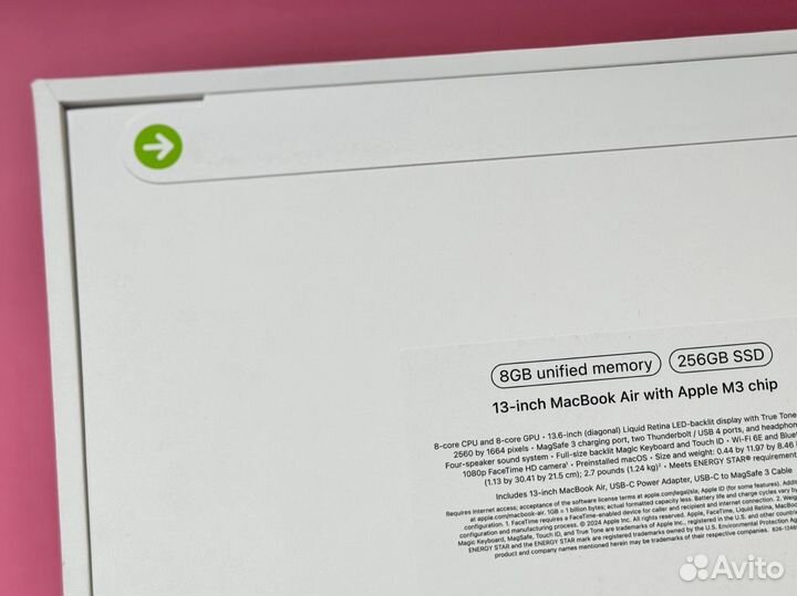 Macbook Air 13 m3 8/256 Starlight