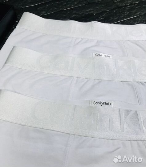 Трусы мужские боксеры белые calvin klein арт.300