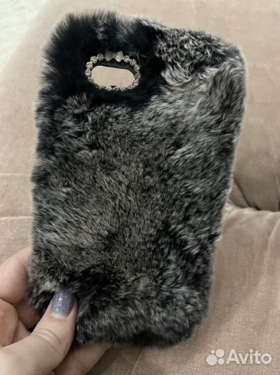 Чехол на iPhone 7 из меха кролика