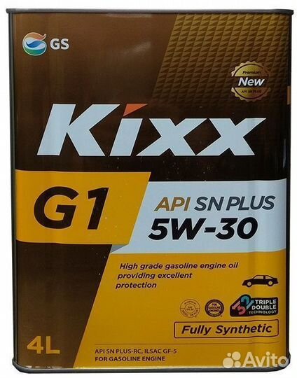 Масло моторное kixx G1 5w30 SN Plus 4л