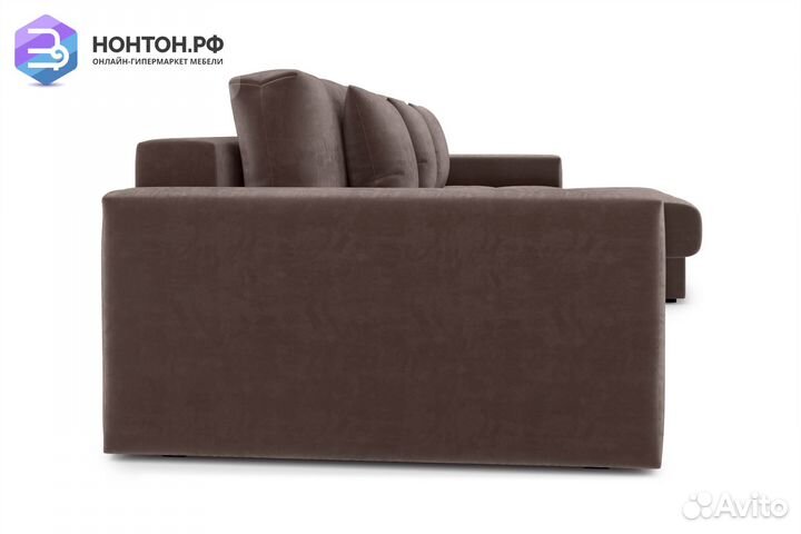 Диван угловой тик-так Монарх М2О1 коричневый