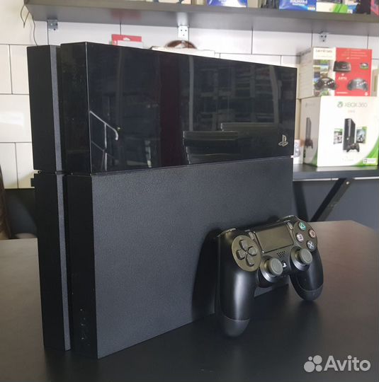 PS4 FAT 500Gb, версия по 9.0 + игры + гарантия