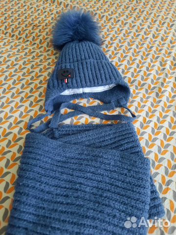 Комплект шапка и снуд для мальчика