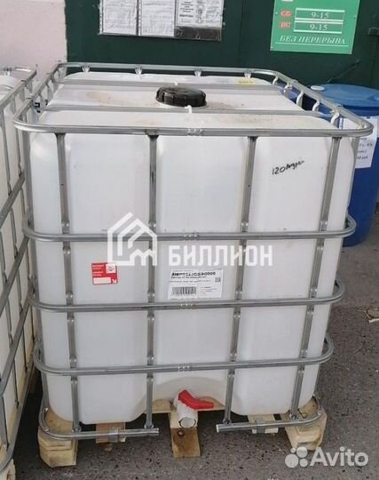 Еврокуб 1000л бу на поддоне не промытый