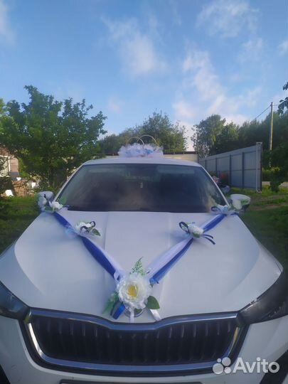 Свадебные украшения на машину кольца