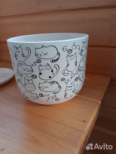 Кашпо для цветов керамика IKEA Rundmynta