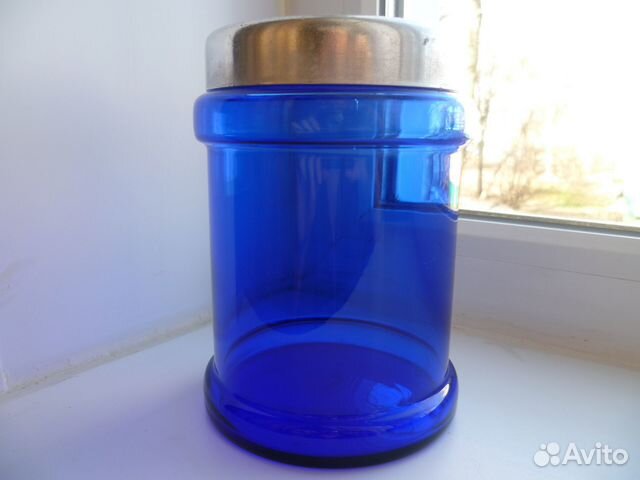Банка без крышки СССР кобальт