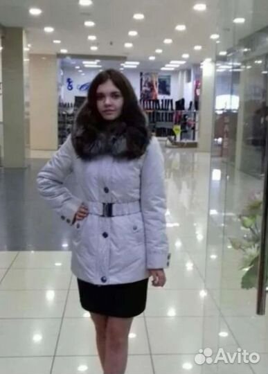 Парка женская с натуральным мехом 36/42