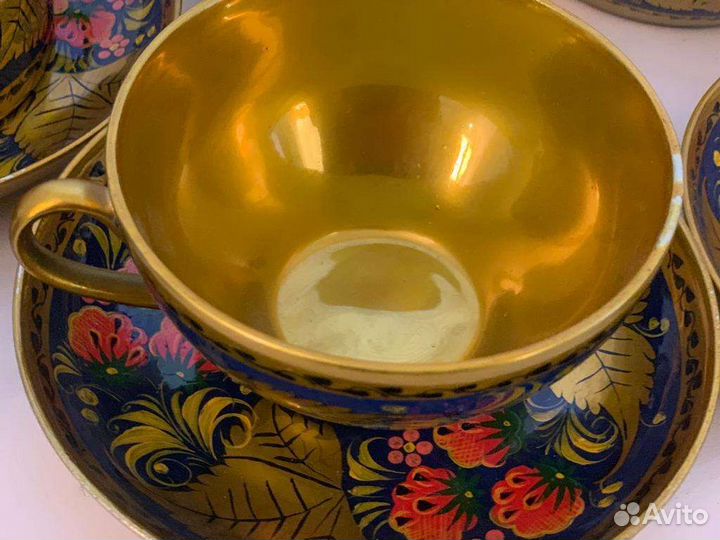 Чайные пары Дулево Хохлома и предметы