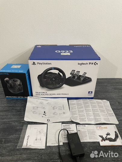 Игровой руль Logitech g923 + shifter (идеал)