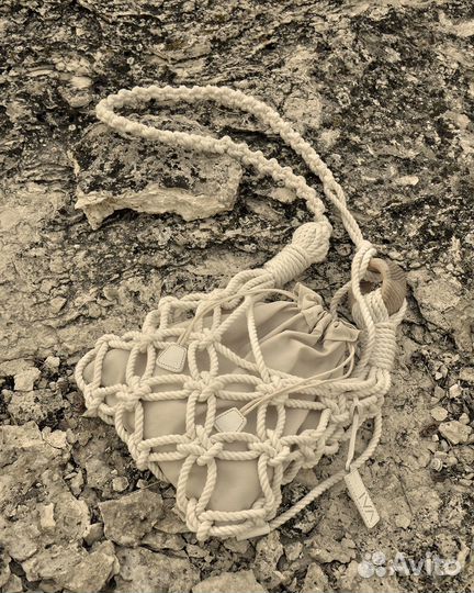 Сумка макраме кросс-боди ручной работы с Ясенем