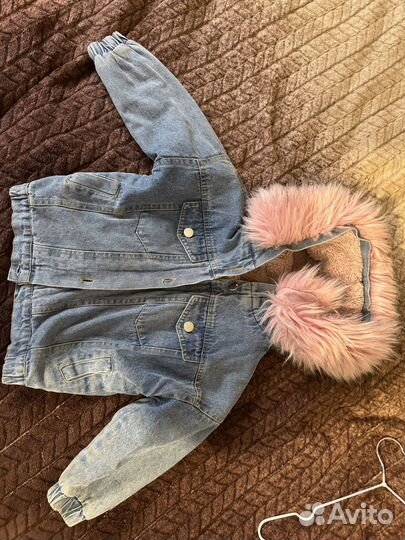 Джинсовая куртка теплая