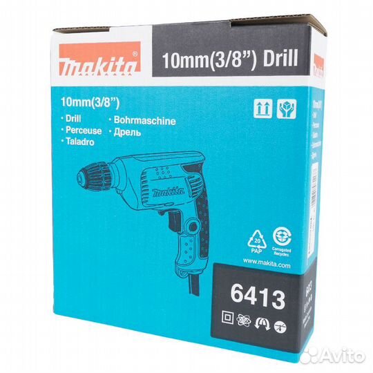 Сетевая дрель Makita 6413, 450 Вт