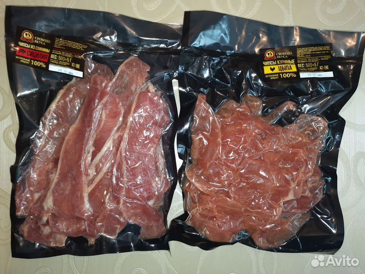 Вяленое мясо, мясные чипсы