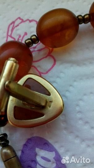 Запонки янтарь
