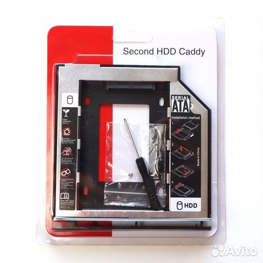 Салазки оптибей HDD/SSD для ноутбука 9,5 и 12.7 мм